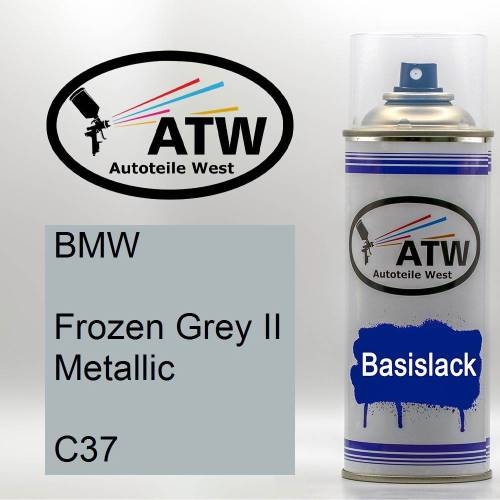 BMW, Frozen Grey II Metallic, C37: 400ml Sprühdose, von ATW Autoteile West.